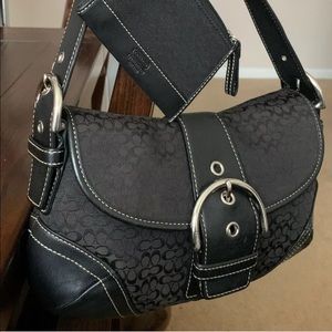 Coach Mini Signature Soho Flap Shoulder Handbag